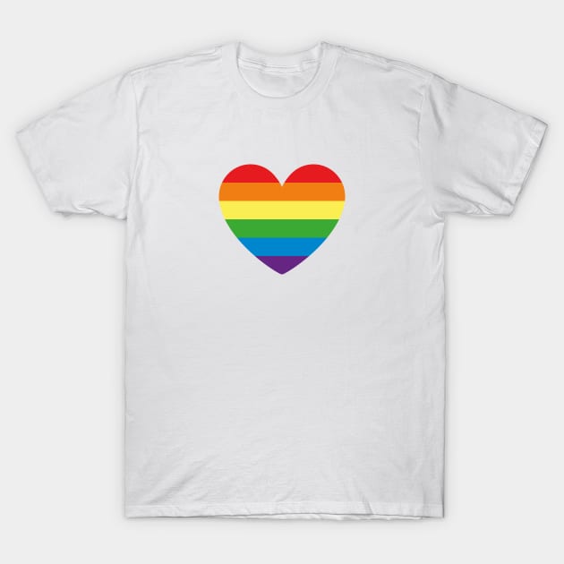 LGBT | Gay Pride Rainbow Heart T-Shirt by s.hiro